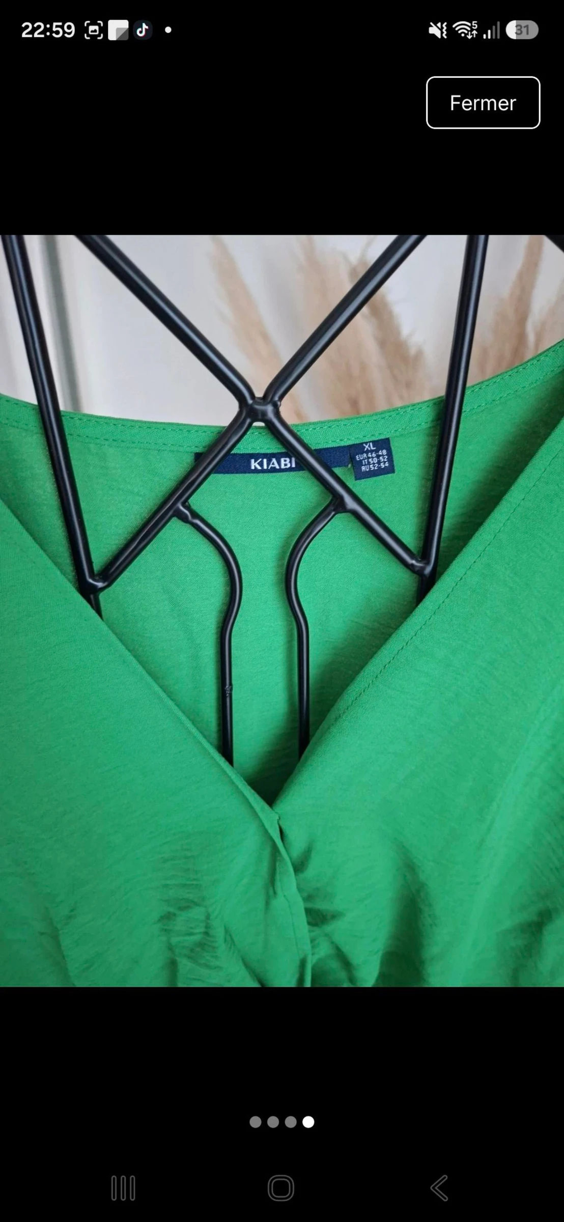 Blusa curta verde kiabi t xl – photo 2